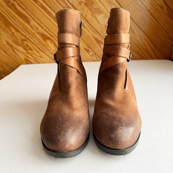 Antelope Anthropologie Gillie Wrap Booties Leather Brown - Picture 7 of 12